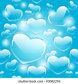 Seamless pattern - Valentine background with heart bubble