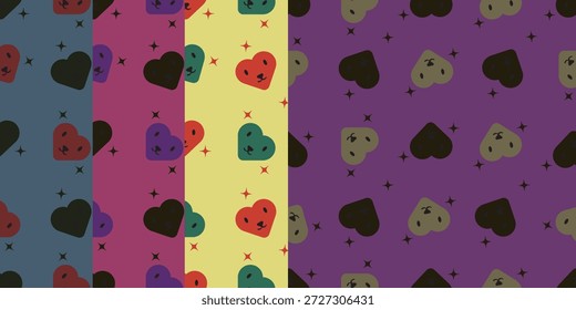 Dia dos Namorados Dia dos Namorados Dia Perfeito Pacote de Caracteres Corações Bonitos. Ilustração de vetor