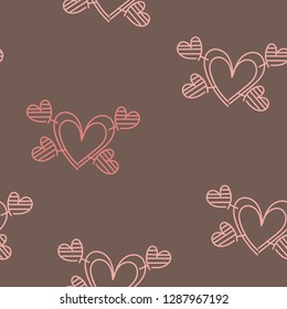 Seamless pattern for Valentine Day. Vector.