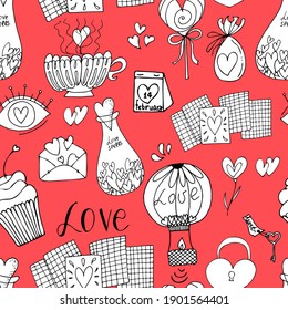 seamless pattern valentine day vector