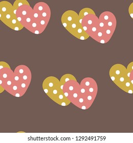 Seamless pattern with Valentine s Day elements. Vector.