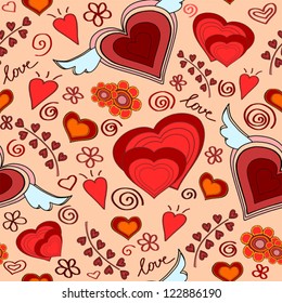 Seamless pattern valentine style