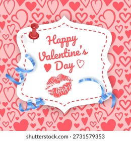 Patrón sin fisuras, fondo de San Valentín con contornos de corazón sobre un fondo blanco. Minimalista y romántico estilo doodle regalo de San Valentín papel de regalo, papelería de boda, románticos estampados textiles, diseño de tela, y fondos digitales festivos
