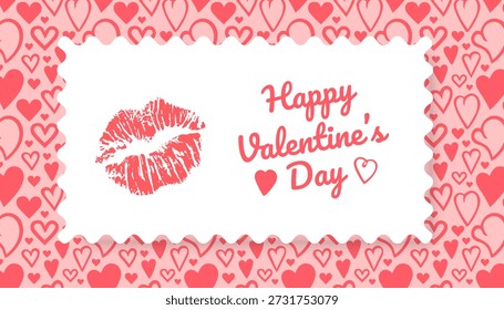 Patrón sin fisuras, fondo de San Valentín con contornos de corazón sobre un fondo blanco. Minimalista y romántico estilo doodle regalo de San Valentín papel de regalo, papelería de boda, románticos estampados textiles, diseño de tela, y fondos digitales festivos