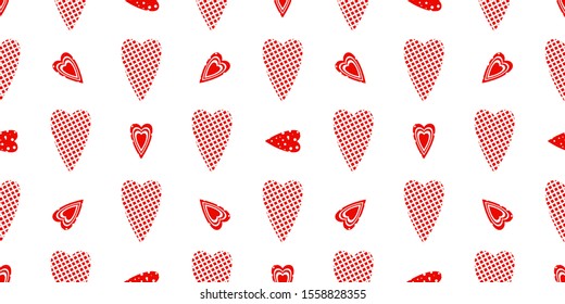 Seamless Pattern For Valentine's Day. The 14th of February. St. Valentine's Day. Heart.