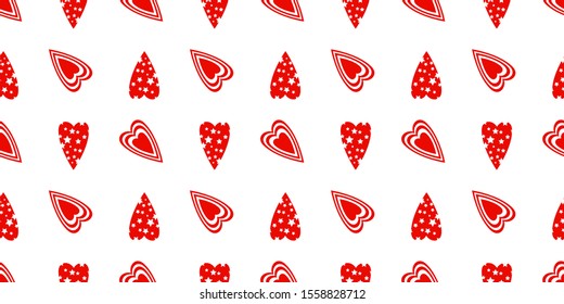 Seamless Pattern For Valentine's Day. The 14th of February. St. Valentine's Day. Heart.