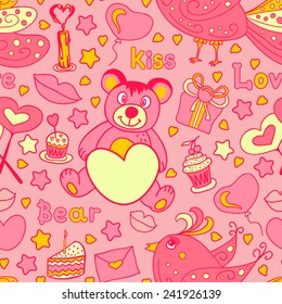 Seamless pattern for Valentine's Day