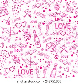 Seamless pattern for Valentine's Day
