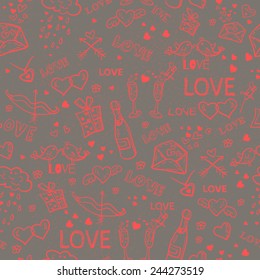 Seamless pattern for Valentine's Day