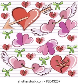  Seamless pattern for the  Valentine's Day