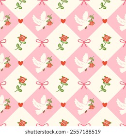 seamless pattern for valentine's day, abstract background, wallpaper, textile