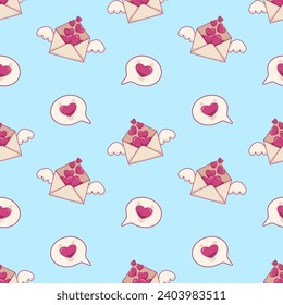 Seamless pattern for Valentine's day. Background for fabric design, wallpaper, wrapping paper and other printing. Design for greeting card and print.