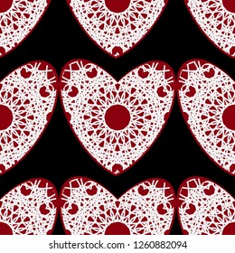 Seamless pattern with valentine's day. Celebration vector illustration.Wrapping texture.