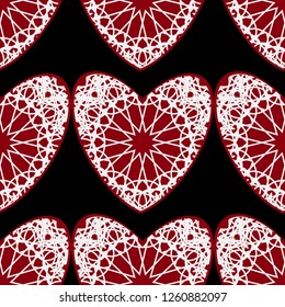 Seamless pattern with valentine's day. Celebration vector illustration.Wrapping texture.