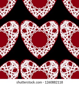 Seamless pattern with valentine's day. Celebration vector illustration.Wrapping texture.
