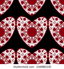 Seamless pattern with valentine's day. Celebration vector illustration.Wrapping texture.