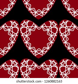 Seamless pattern with valentine's day. Celebration vector illustration.Wrapping texture.