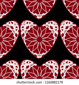 Seamless pattern with valentine's day. Celebration vector illustration.Wrapping texture.