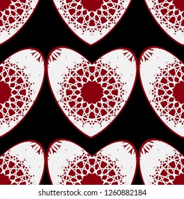 Seamless pattern with valentine's day. Celebration vector illustration.Wrapping texture.