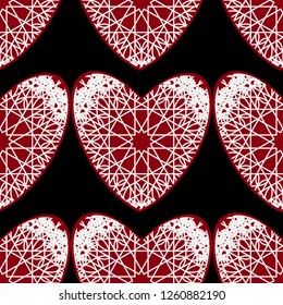 Seamless pattern with valentine's day. Celebration vector illustration.Wrapping texture.