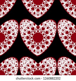 Seamless pattern with valentine's day. Celebration vector illustration.Wrapping texture.