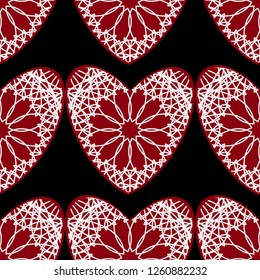 Seamless pattern with valentine's day. Celebration vector illustration.Wrapping texture.