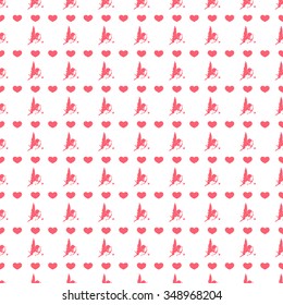 Seamless pattern Valentine's Day. Cupid and heart on a beautiful stylish background