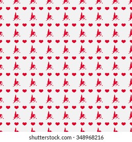 Seamless pattern Valentine's Day. Cupid and heart on a beautiful stylish background