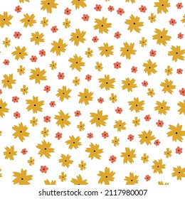 Seamless pattern for Valentine's Day with cute hand drawn elements. Flat vector illustration for paper, textile, fabric, prints, wrapping, greeting cards, banners