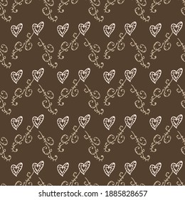 seamless pattern for valentine's day in the form of hearts