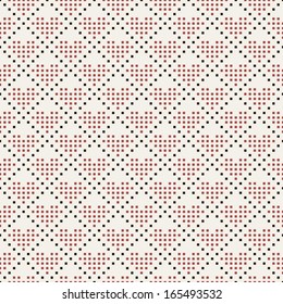 Seamless pattern for Valentines Day. Heart pixel print