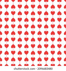 patrón sin fisuras para el día de San Valentín con un vector sin fisuras de patrón cardíaco