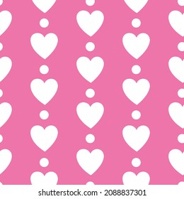 Seamless pattern Valentine's day hearts vector illustration	