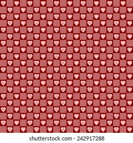 seamless pattern for Valentine's Day with hearts on colored background