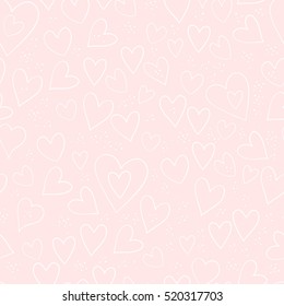 Seamless pattern Valentine's Day with hearts funny.