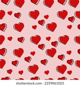 patrón sin fisuras para el día de San Valentín, vacaciones y boda. Diseño para postales, volante y carteles y felicitaciones.
