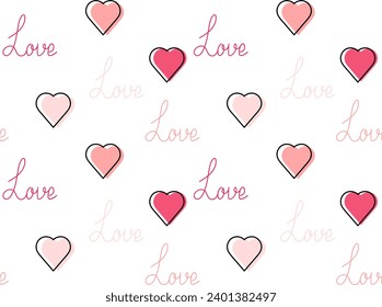 seamless pattern for Valentine's day, love, wedding
