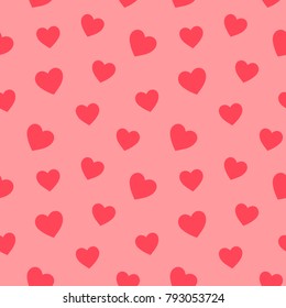 seamless pattern for Valentine's Day. pink hearts on a pink background. vector illustration