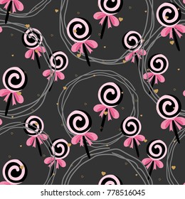Seamless pattern With Valentine's day. The romantic elements. Vector illustration.
