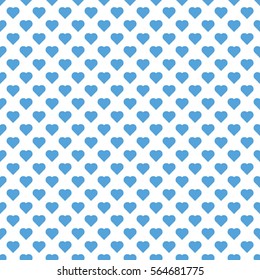 Seamless pattern Valentine's Day with small sky blue hearts on a white background. Love hearts vector Seamless Pattern.