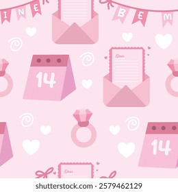 Seamless pattern valentine's day. Suitable for decorative elements for wallpaper, backdrop, wrapping paper, packaging, etc
