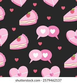 Seamless pattern valentine's day. Suitable for decorative elements for wallpaper, backdrop, wrapping paper, packaging, etc
