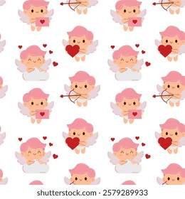 Seamless pattern for valentine's day. vector wrapping