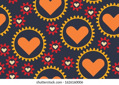 Seamless pattern for Valentine's Day or wedding