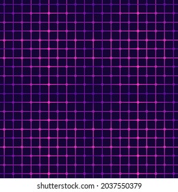 Seamless Pattern In Vaporwave, Retrowave, Cyberpunk Style. Laser Grid Background.	