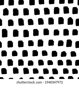 Seamless pattern with variety abstract shapes, dots, splat. Background drawn with ink and marker in hand drawn style. Illustrations with natural texture in the Scandinavian style. Vector