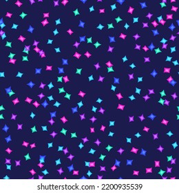 Seamless pattern with various colored stars. Image for party flyer.