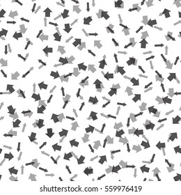 Seamless pattern of various geometric shooter. Vector illustration background.