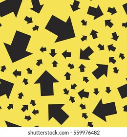 Seamless pattern of various geometric shooter. Vector illustration background.