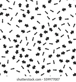 Seamless pattern of various geometric shooter. Vector illustration background.